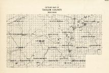 Taylor County Outline, Wisconsin State Atlas 1930c